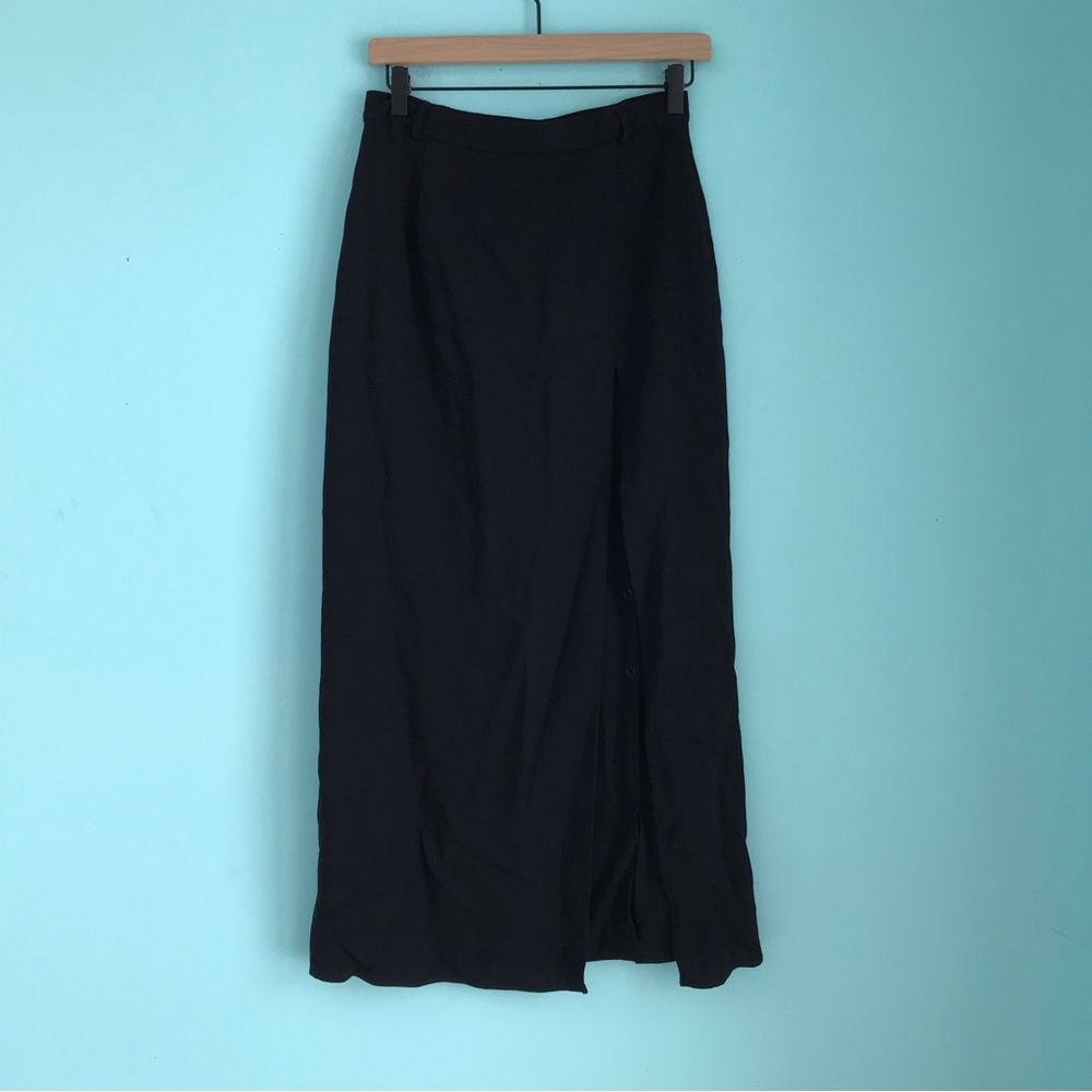 V.P. Collections Vintage Side Button High Slit Column Wool MIDI Skirt 6 Rare USA